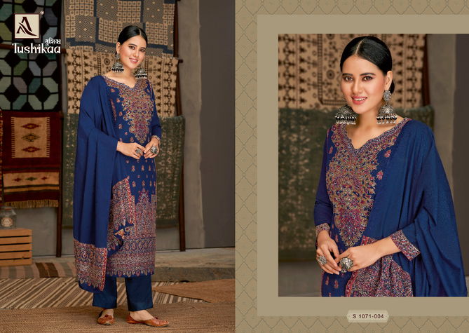 Alok Tushikaa 2 Fancy Casual Wear Pure Pashmina Printed Dress Material Collection 